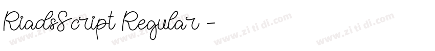 RiadsScript Regular字体转换